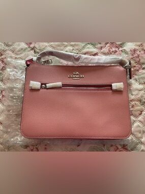Coach Rose Pink Leather Wristlet
